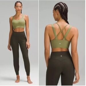 Lululemon Like a Cloud Longline Bra *Light Support, D/DD Cup - Bronze Green